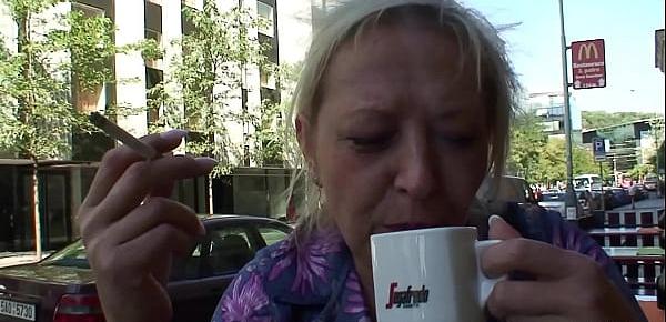 Big tits granny picked up and fucked by young stranger